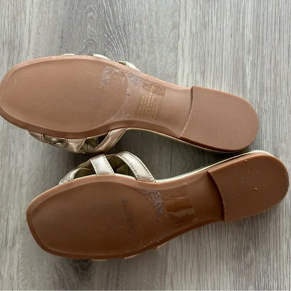 Nordstrom Brand Size 9 Gold Women's Sandals - Size 9 - Picture 3 of 6